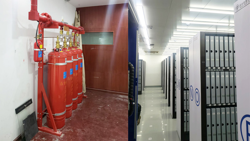 智慧檔案室七氟丙烷氣體滅火系統
