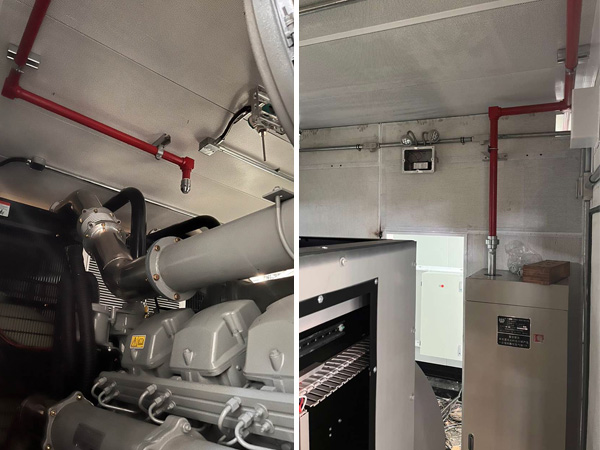 柴油發電機組儲能集裝箱氣體滅火系統，念海消防為英泰集團產品安全保駕護航