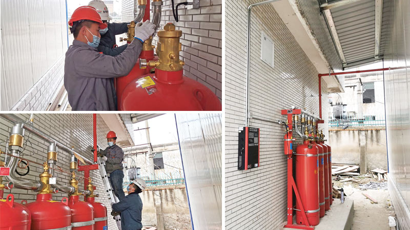 汽車發動機實驗室管網七氟丙烷滅火系統