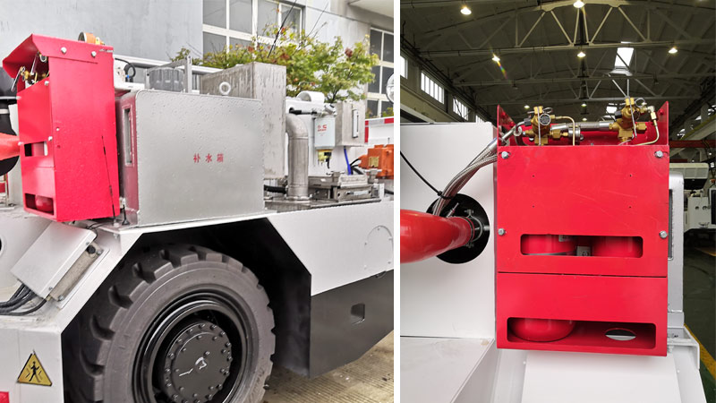 煤礦井下防爆無軌膠輪車自動滅火裝置